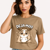 De-Ja-Moo Cute Graphic T-shirt