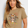 Floral Hat & Sunny Vibes Graphic T-shirt