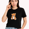 Sad Teddy Print Graphic T-shirt